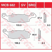 Тормозные колодки LUCAS MCB682SV