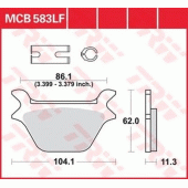 Тормозные колодки LUCAS MCB583LF Р