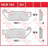 Тормозные колодки задние LUCAS MCB764SH