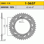 Зірка задня Sunstar 1-3637-47