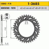 Зірка задня Sunstar 1-3685-44 = Sunstar 2-3685-44