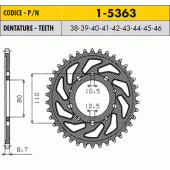 Зірка задня Sunstar 1-5363-40