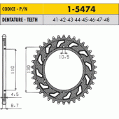 Зірка задня Sunstar 1-5474-44