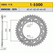 Зірка задня Sunstar 1-5500-40