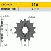 Звезда передняя Sunstar 31615