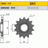 Зірка передня Sunstar 34116