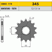 Звезда передняя Sunstar 34514 Р