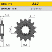 Звезда передняя Sunstar 34713