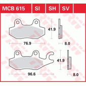 Тормозные колодки LUCAS MCB615SI