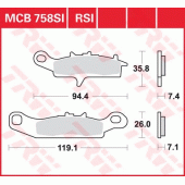Тормозные колодки LUCAS MCB758SI