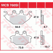 Гальмівні колодки LUCAS MCB760SI