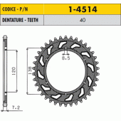 Зірка задня Sunstar 1-4514-40