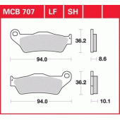 Гальмівні колодки задні LUCAS MCB707SH
