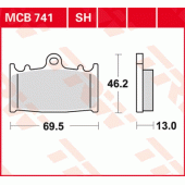 Гальмівні колодки LUCAS MCB741