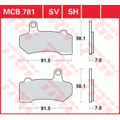 Гальмівні колодки LUCAS MCB781SV