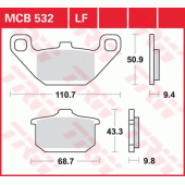Гальмівні колодки LUCAS MCB532