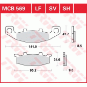 Гальмівні колодки LUCAS MCB569