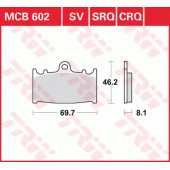 Тормозные колодки LUCAS MCB602SV
