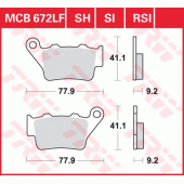 Гальмівні колодки LUCAS MCB672SI