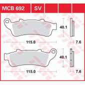 Тормозные колодки LUCAS MCB692