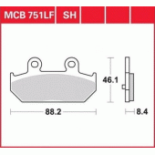 Тормозные колодки задние LUCAS MCB751SH