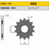 Звезда передняя Sunstar 40415