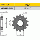 Звезда передняя Sunstar 40715