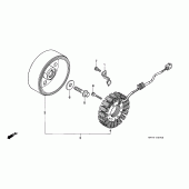 Схема вузла: Генератор для Honda CBR600 CBR600F