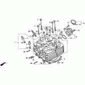 Схема вузла: Головка циліндра для Honda XR650