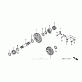 Схема вузла: Привід кікстартера для Honda CRF250 CRF250R