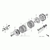 Схема вузла: Зчеплення для Honda XR250