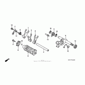 Схема вузла: Shift drum для Honda XR400
