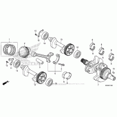 Схема узла: Коленчатый вал & Поршень для Honda NC700