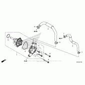 Схема вузла: Водяний насос для Honda CMX500 Rebel