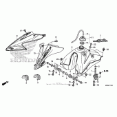 Схема вузла: Паливний бак для Honda CRF230 CRF230F