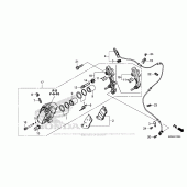 Схема вузла: Передній гальмівний супорт для Honda CBR500 CBR500R