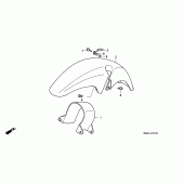 Схема узла: Переднее крыло для Honda XL600 Transalp