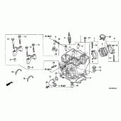 Схема узла: Головка цилиндра для Honda CRF250 CRF250X