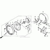 Схема узла: Vt1100c headlight 97 для Honda VT1100 Shadow Spirit
