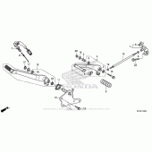 Схема вузла: Pedal (1) для Honda VT1300 Stateline
