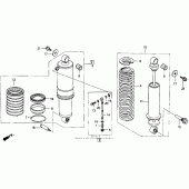 Схема узла: Амортизатор задний для Honda GL1500 Gold Wing Aspencade
