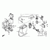 Схема вузла: Battery (1) для Honda VT1100 Shadow Spirit