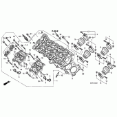 Схема вузла: Головка циліндра (CBF600S8 / SA8 / N8 / NA8) для Honda CBF600