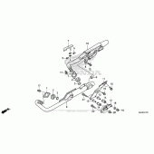 Схема вузла: Вихлопна система для Honda VT750 Shadow Phantom