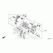 Схема вузла: Передній гальмівний супорт для Honda CRF450 CRF450R