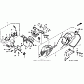 Схема вузла: Задній ліхтар (Стоп-сигнал) для Honda VT1100 Shadow Sabre