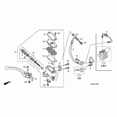 Схема узла: Передний тормозной цилиндр для Honda ST1300 Pan-European