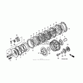 Схема узла: Сцепление для Honda VT750 Shadow Spirit