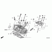 Схема узла: Задняя головка цилиндра для Honda VT750 Shadow Aero