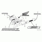 Схема вузла: Stripe / mark (5) для Honda CBR1000 CBR1000F